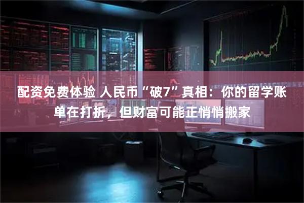 配资免费体验 人民币“破7”真相：你的留学账单在打折，但财富可能正悄悄搬家